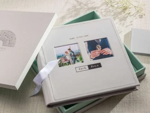 Stitched in Love-Stitched Leather Album