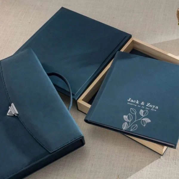 Suede Leather Box Album