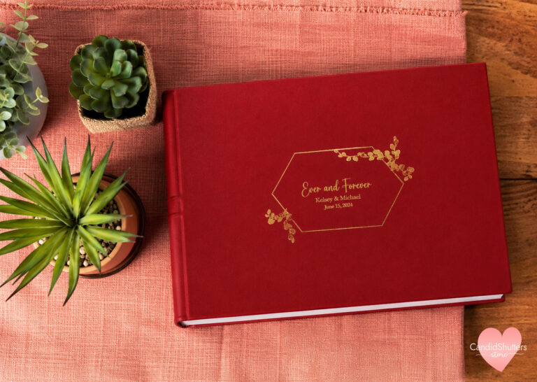 Custom Photo Album by CandidShutters Store, Lay flat album of leather.